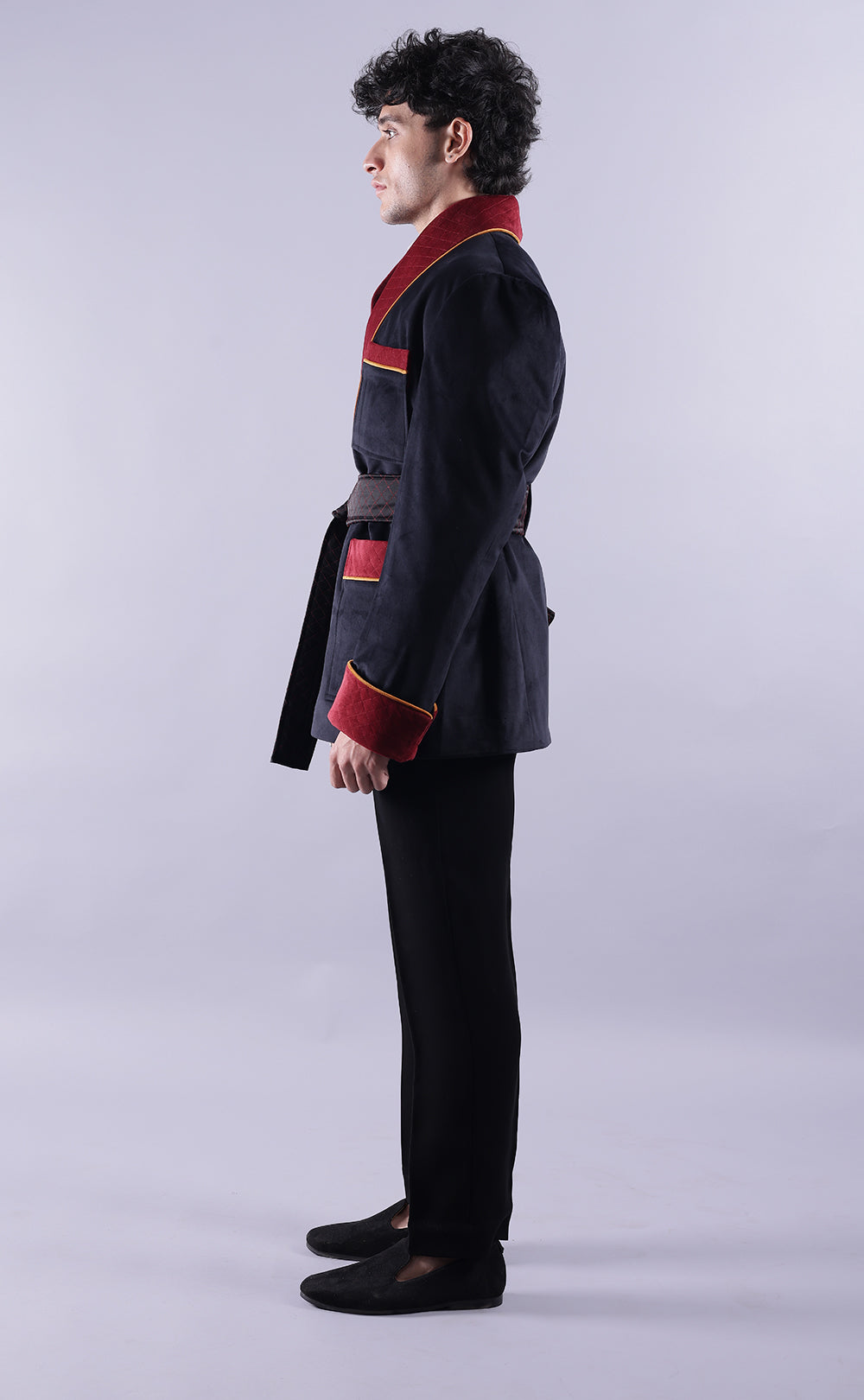 Classic Men’s Black Velvet Smoking Jacket - Luxury Evening Wear, Formal Party Jacket
