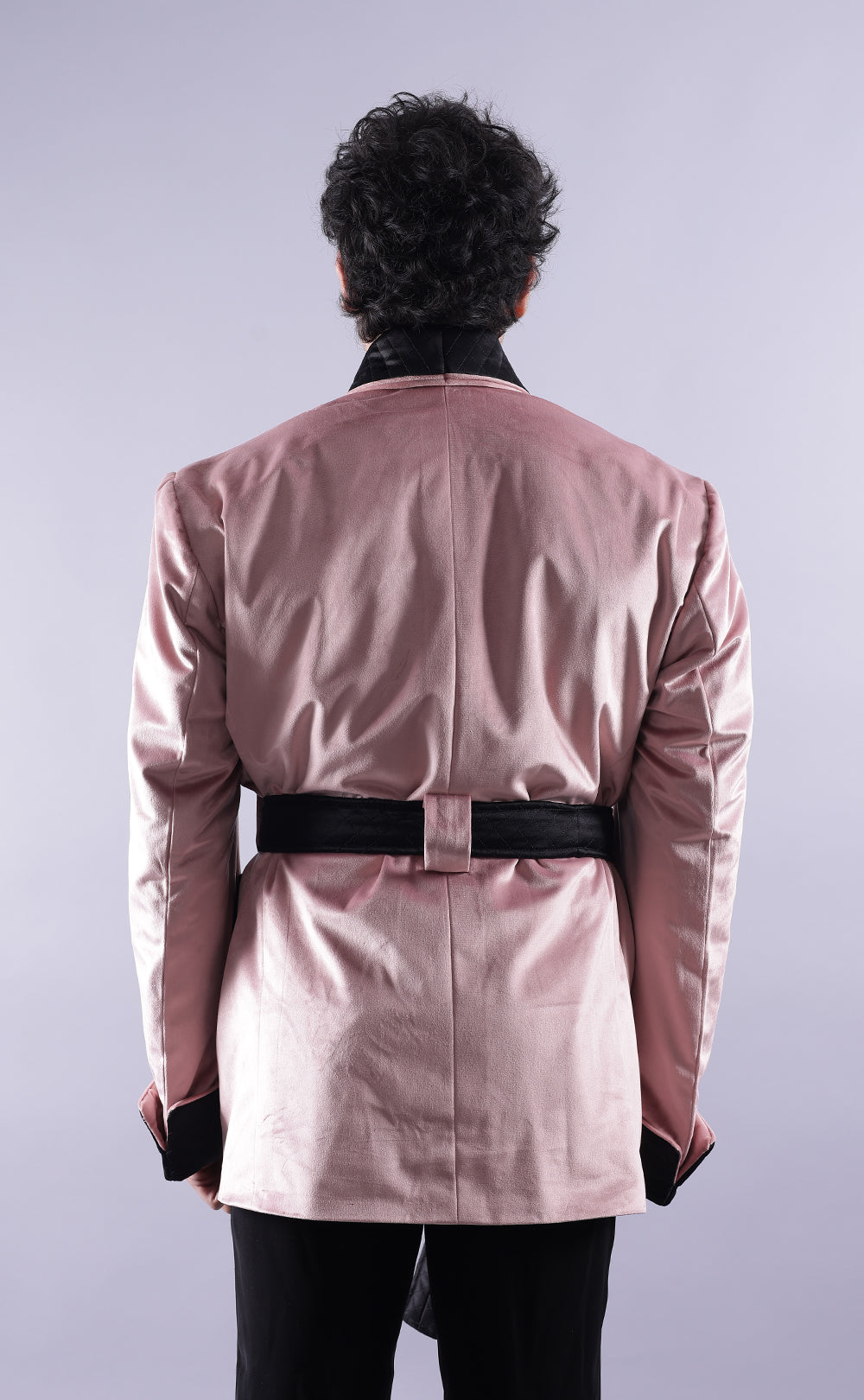 Men’s Pink Velvet Smoking Jacket - Luxury Formal Wear, Stylish Dinner Blazer