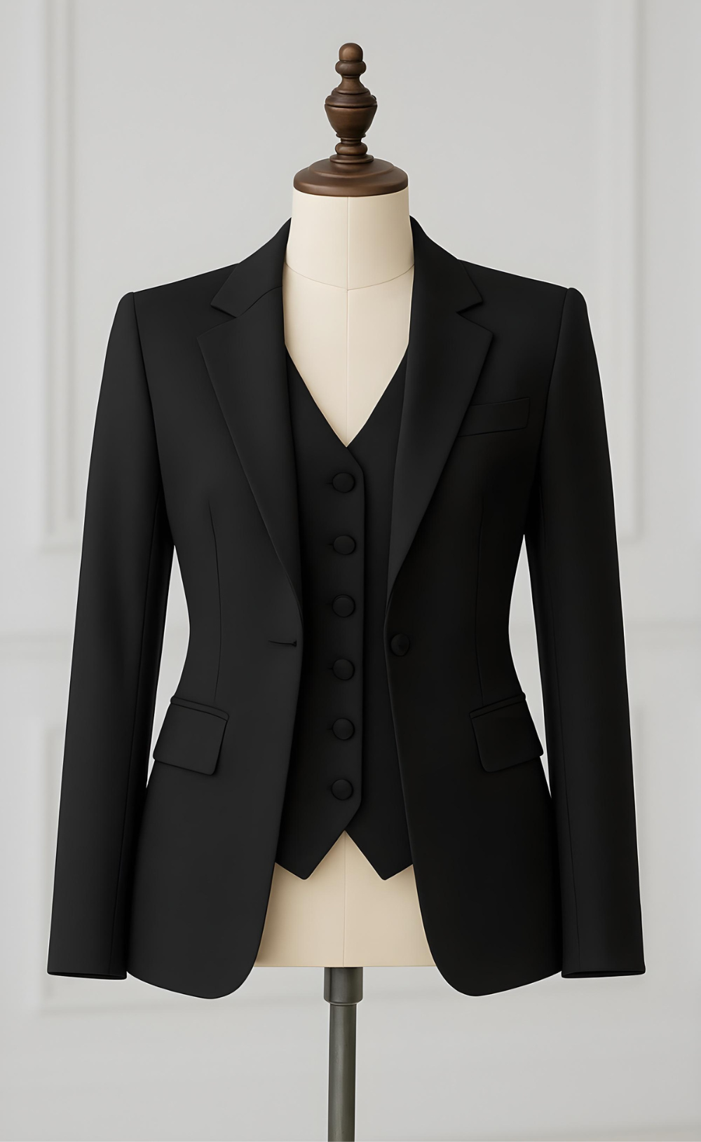 Black Three-Piece Suit – Modern Power in Classic Black