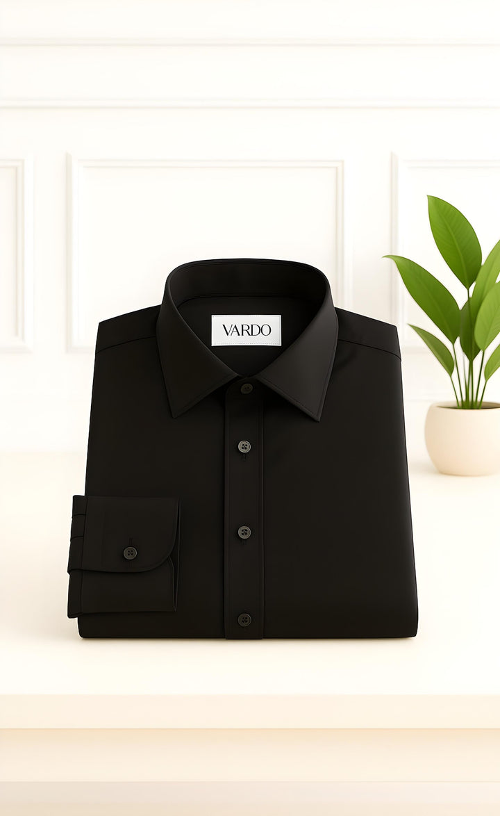 Black Men’s Dress Shirt – Sleek, Timeless & Tailored for Every Occasion