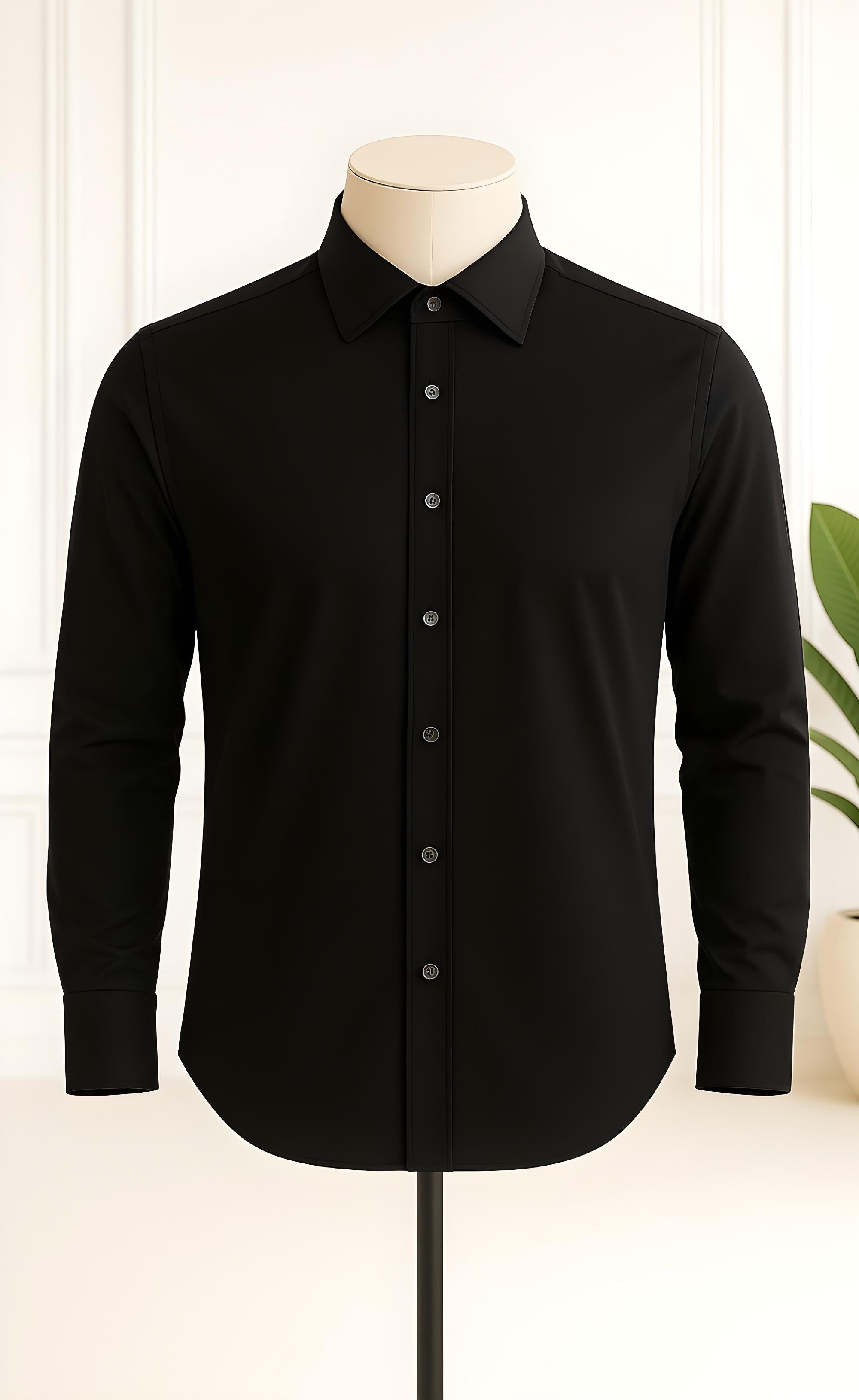 Black Men’s Dress Shirt – Sleek, Timeless & Tailored for Every Occasio