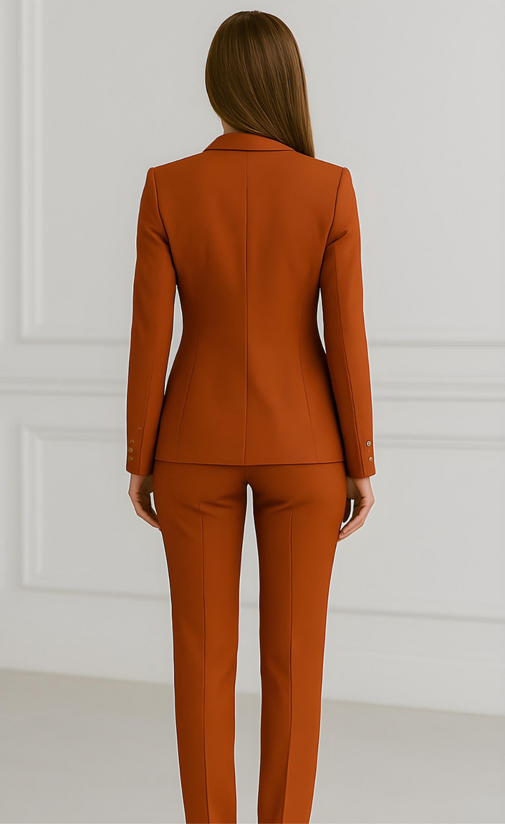 Burnt Orange Three-Piece Suit – Bold Color. Impeccable Craft