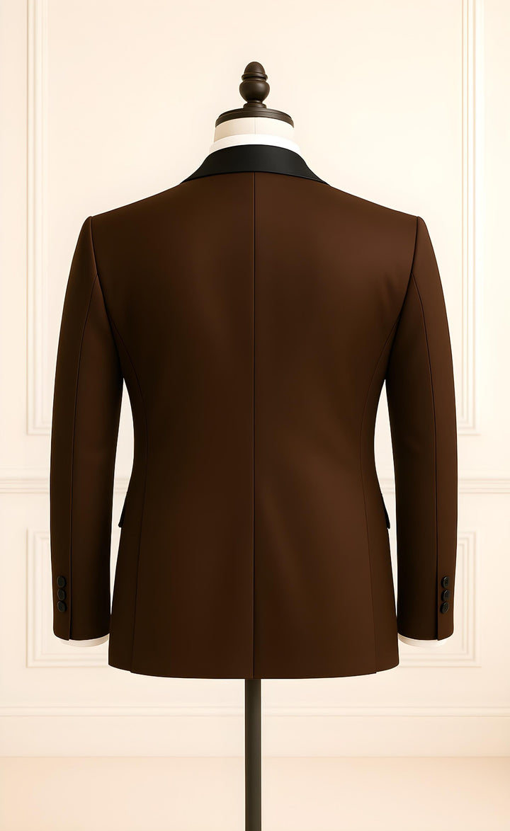 Chocolate Brown Tuxedo Suit for Men