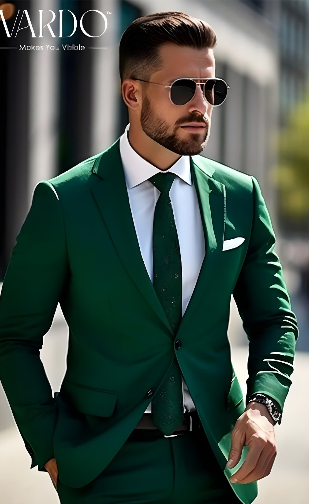 Classic Men's Emerald Green Two-Piece Suit