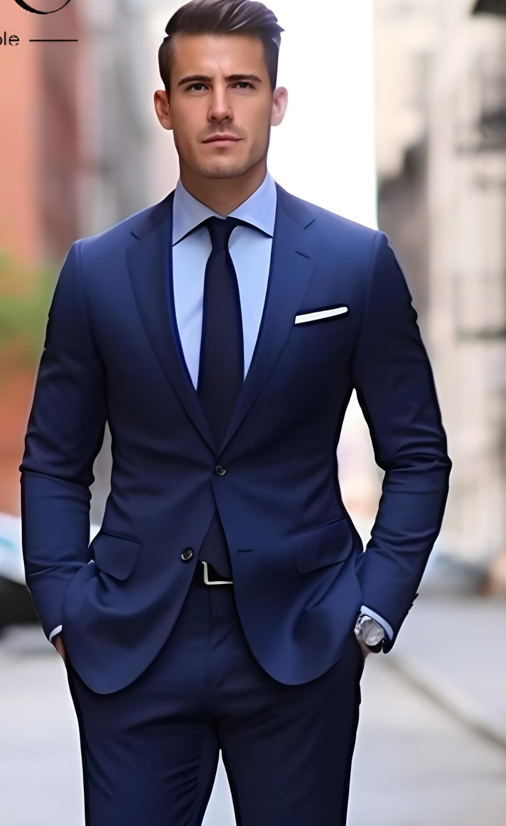 Classic Men's Navy Blue Two-Piece Suit - Elegant, Timeless, and Perfect for Any Occasion- Tailored Suit - The Rising Sun store, Vardo (Copy)