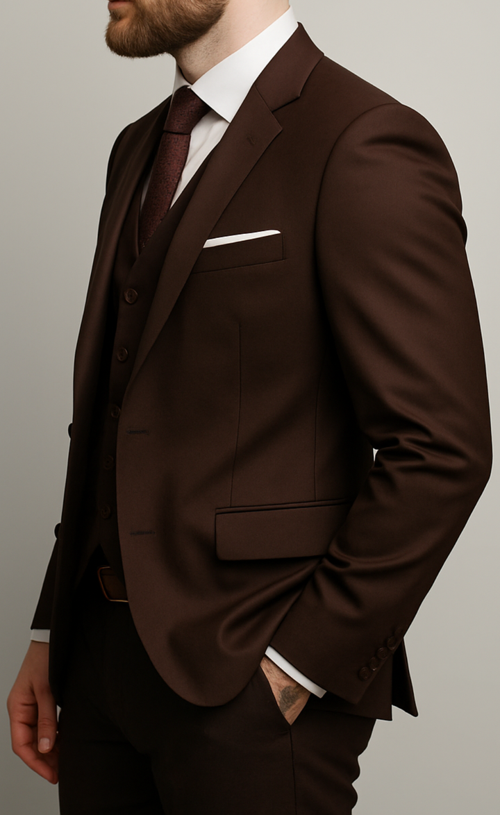 DARK BROWN SUIT 3-PIECE