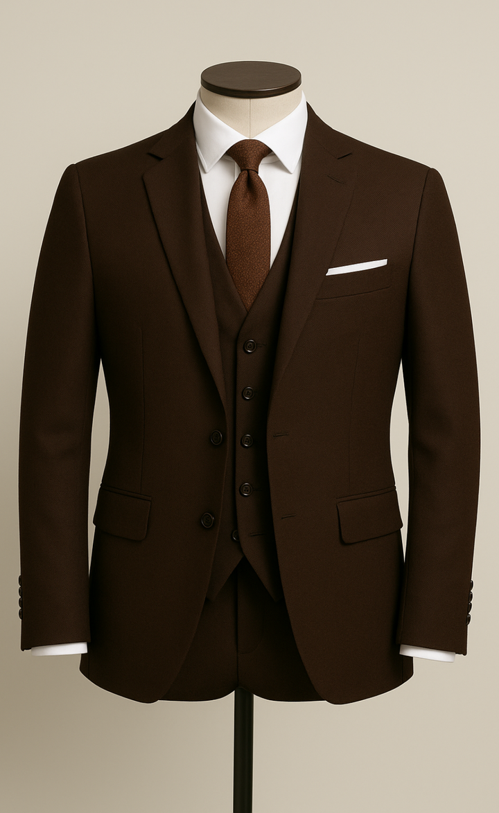 DARK BROWN SUIT 3-PIECE