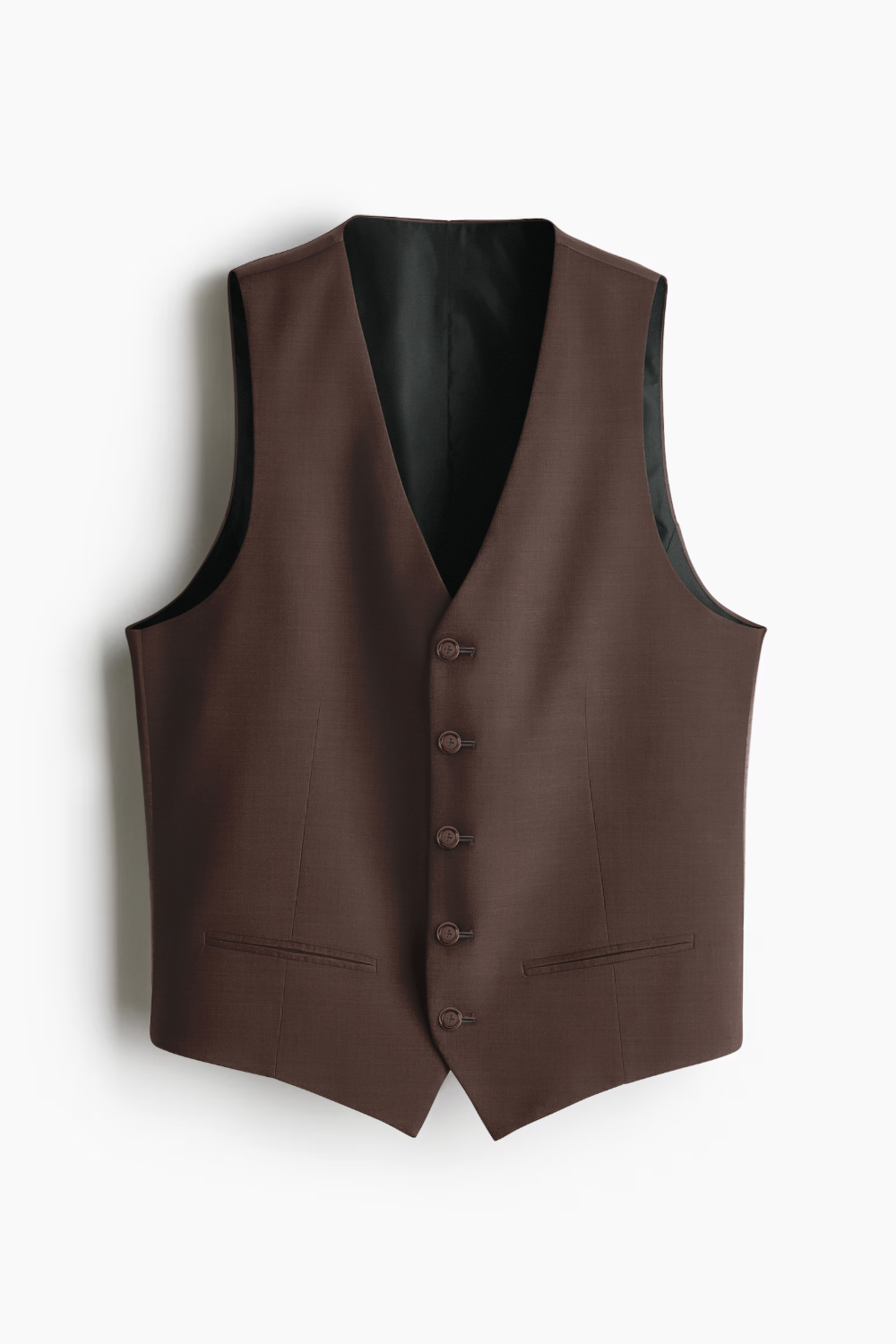 5-Button Chocolate Brown Vest
