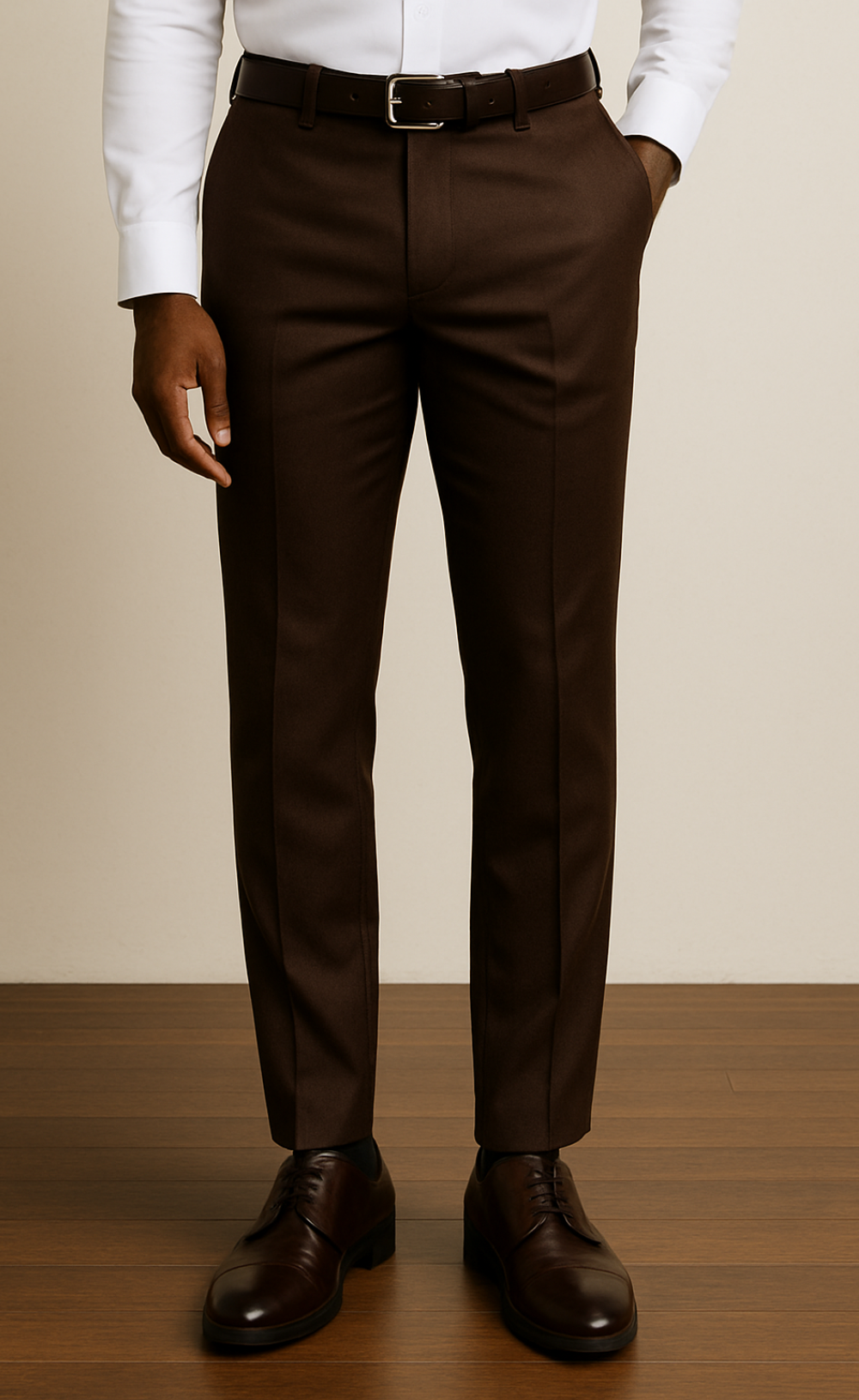 Elegant Chocolate Brown Two Piece Suit for Men