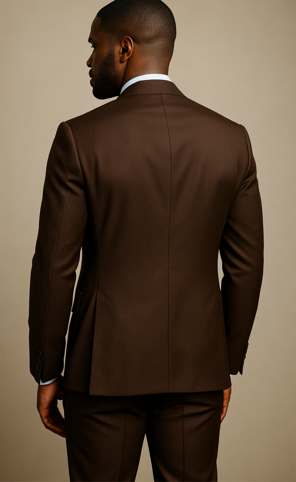 Elegant Chocolate Brown Two Piece Suit for Men