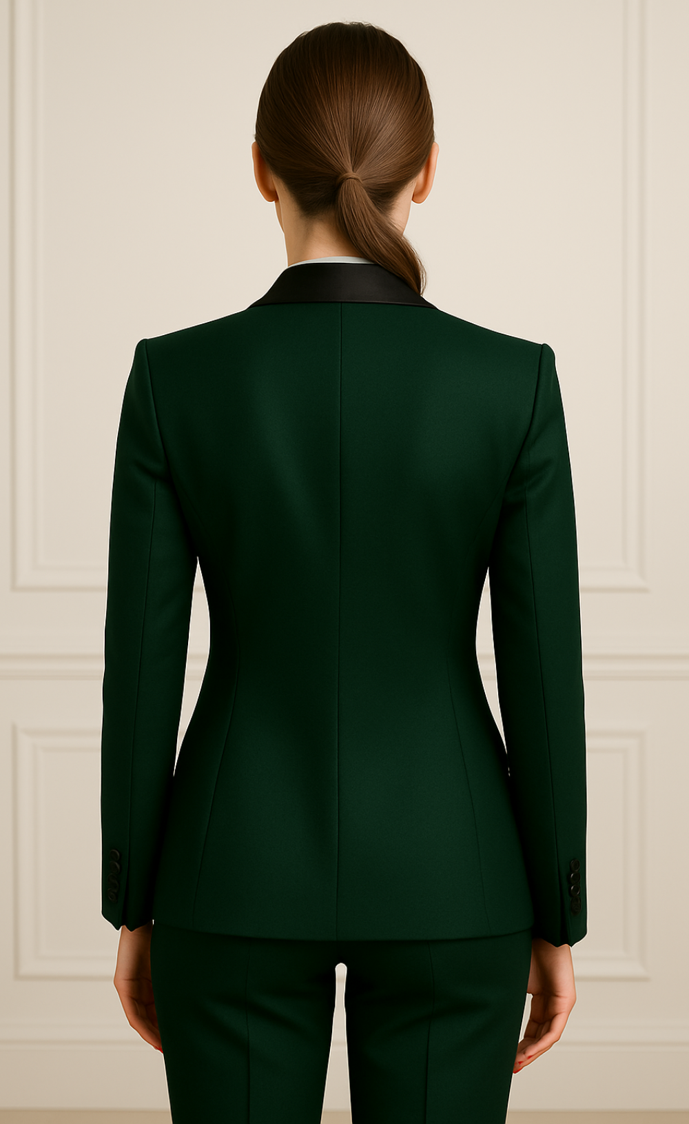Dark Green Two-Piece Tuxedo Suit – Refined Drama, Tailored Depth