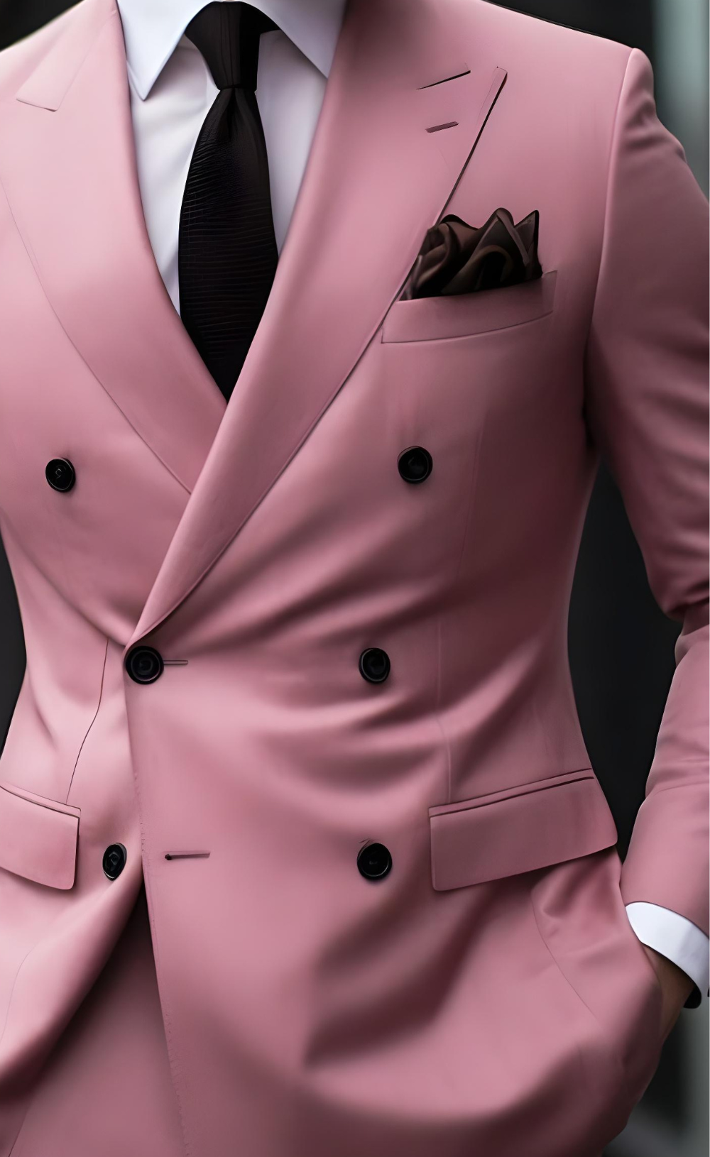 Elegant Dusty Rose Double Breasted Suit for Men- High Quality Tailored Suit-Tailored Fit-The Rising Sun store, Vardo