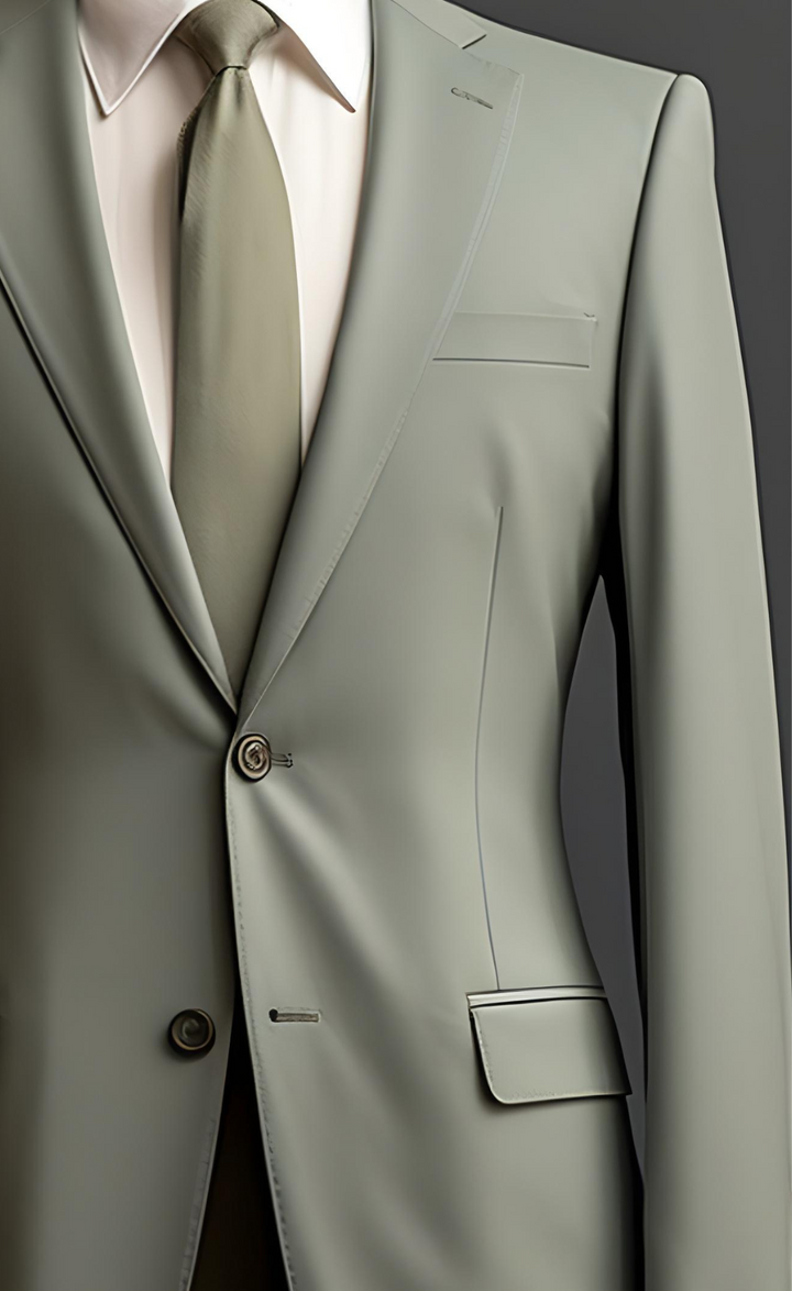 Elegant Sage Green Two Piece Suit for Men- Stylish & Versatile