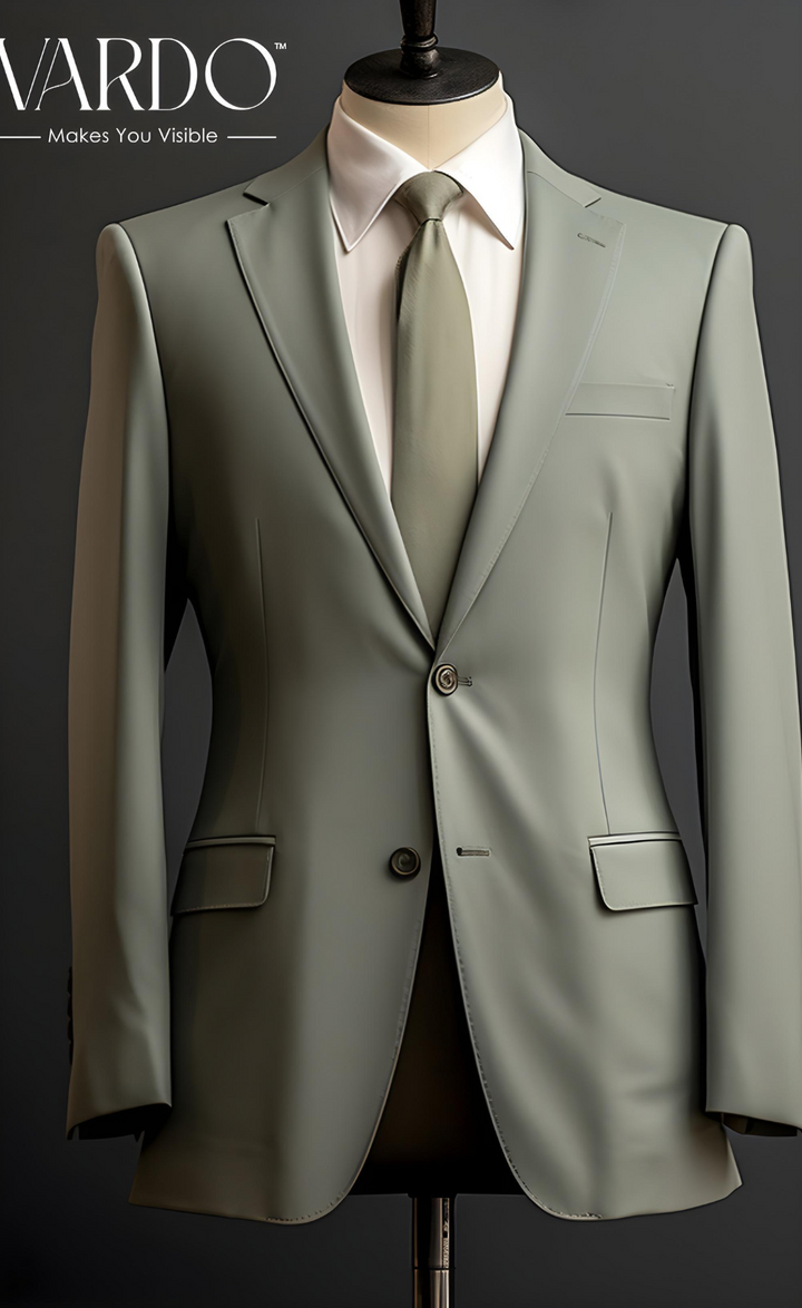 Elegant Sage Green Two Piece Suit for Men- Stylish & Versatile