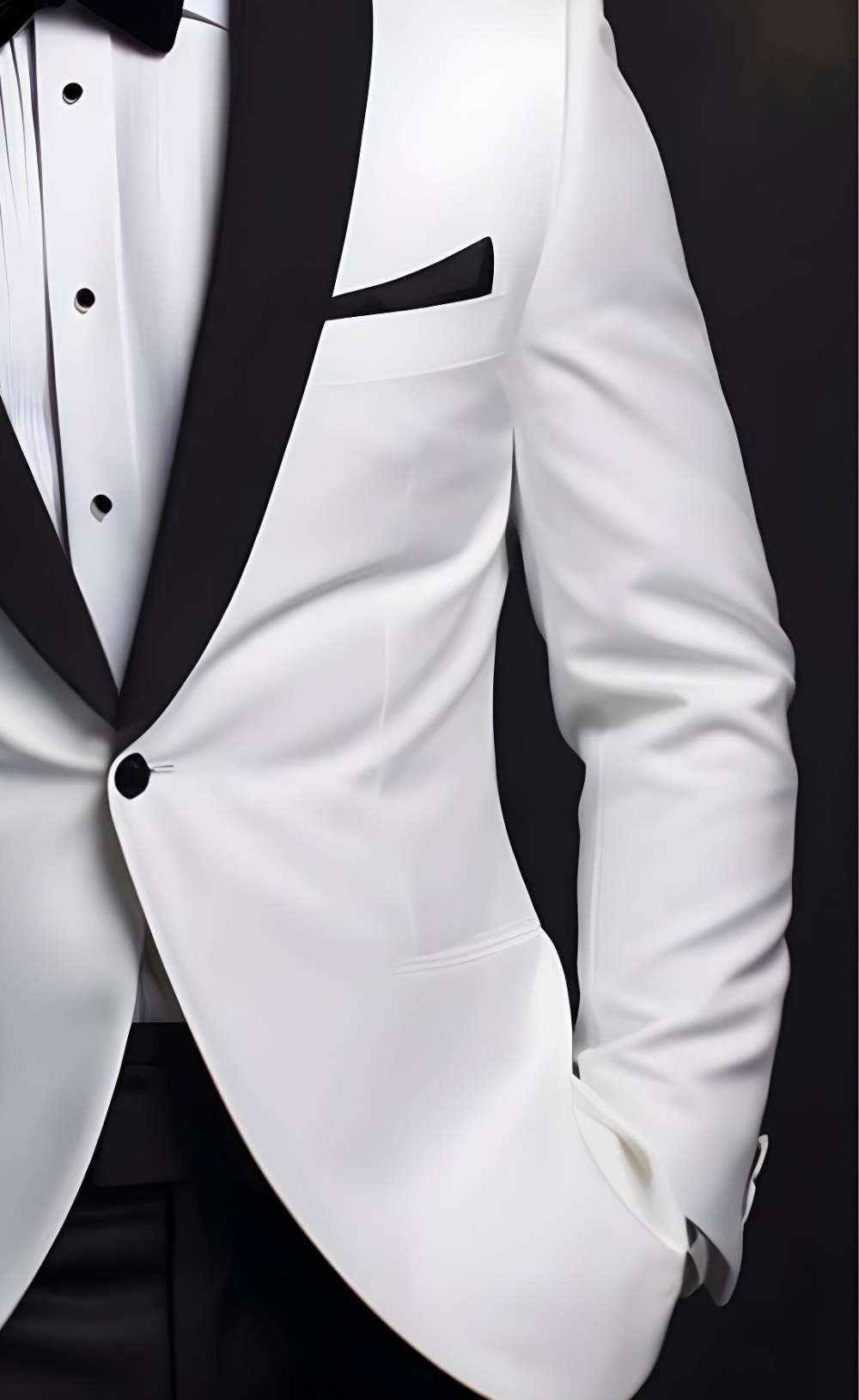 Elegant White Tuxedo Suit for Men  - Tailored Suit - The Rising Sun store, Vardo