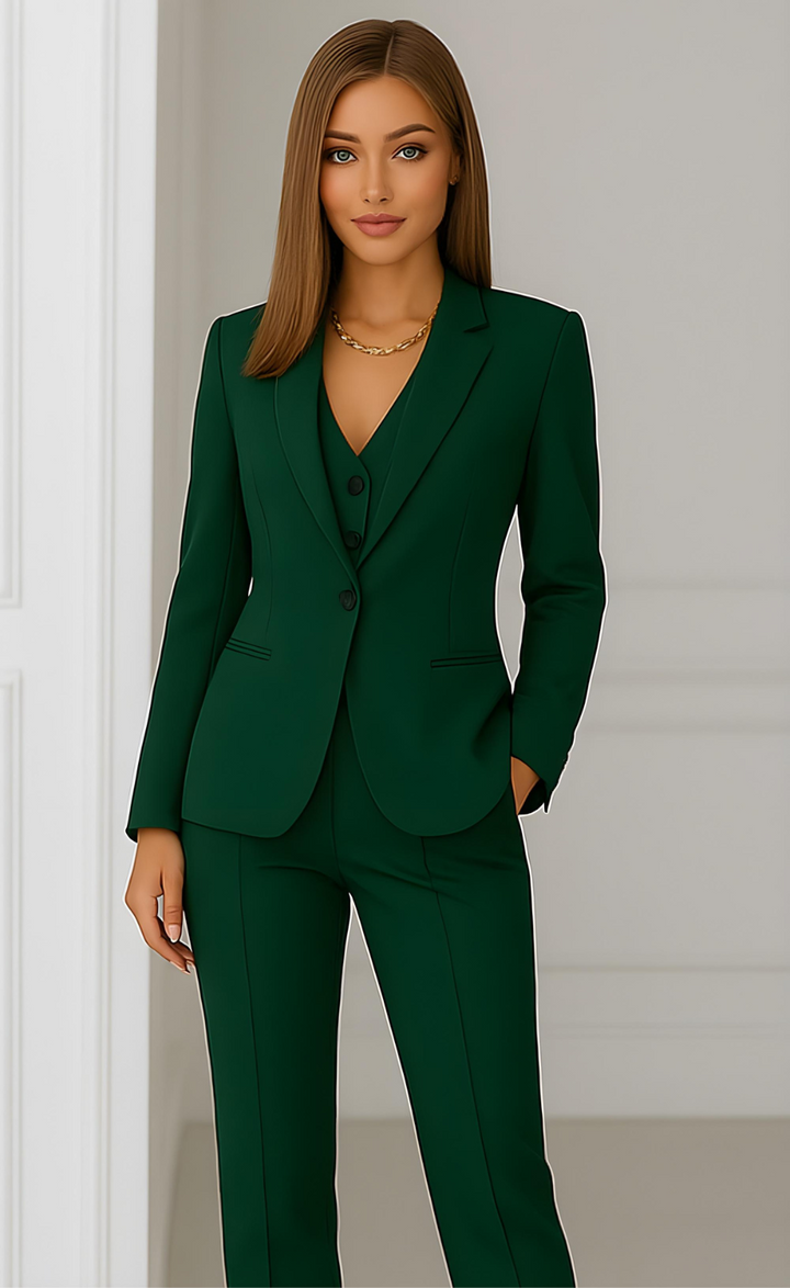 Emerald Green Three-Piece Suit – Bold Color. Tailored Confidence.