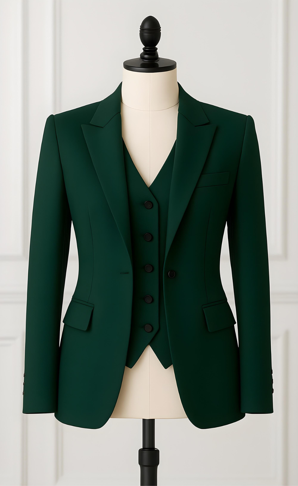 Emerald Green Three-Piece Suit – Bold Color. Tailored Confidence.