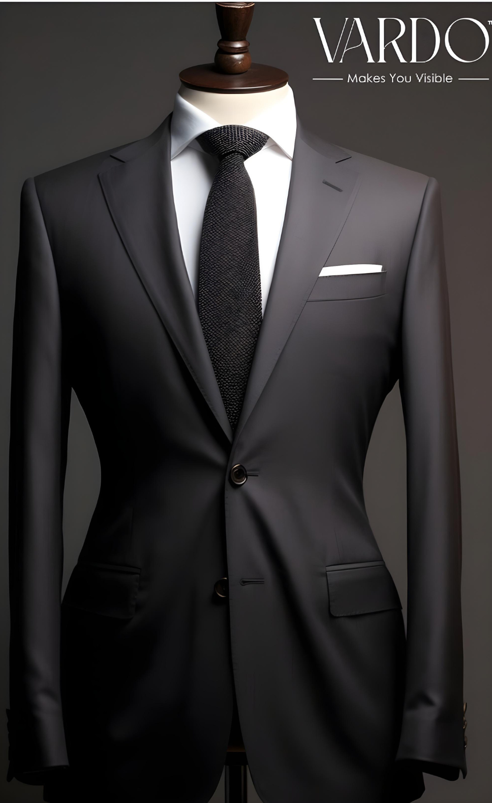 Formal Wedding & Business Dark Grey Two Piece Suit for Men - Tailored Suit - The Rising Sun store, Vardo