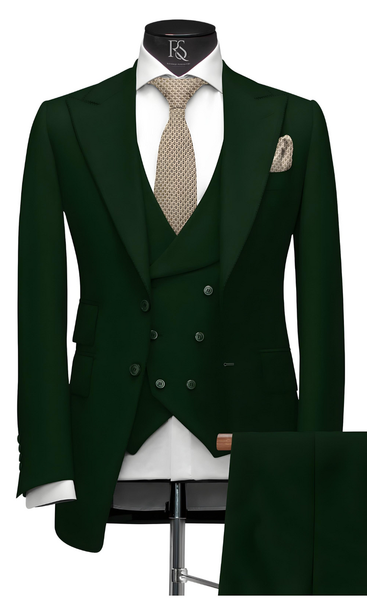 EMERALD GREEN SLIM-FIT SUIT 3-PIECE