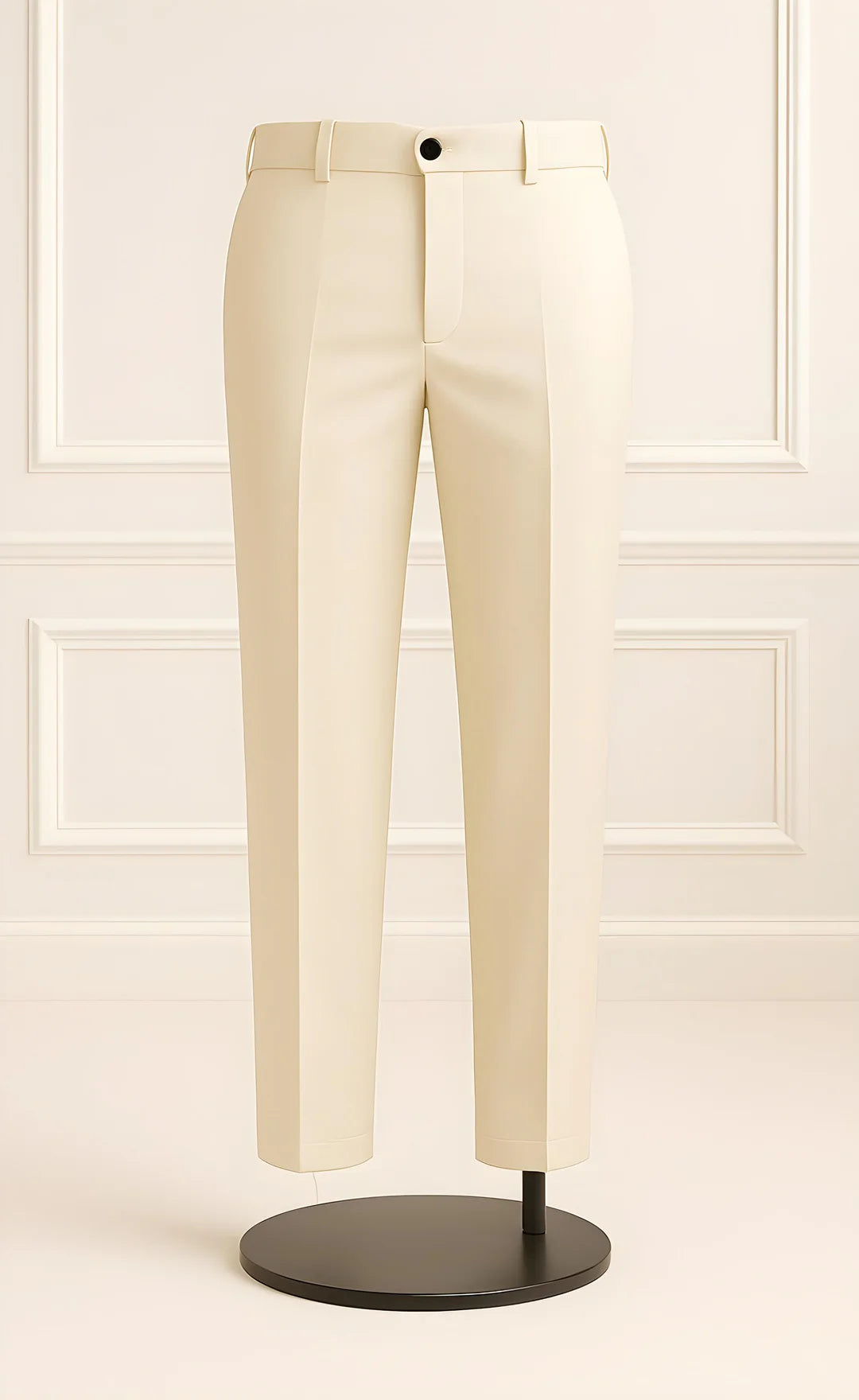 Ivory Formal Pants for Men – Slim Fit Wedding & Summer Trousers