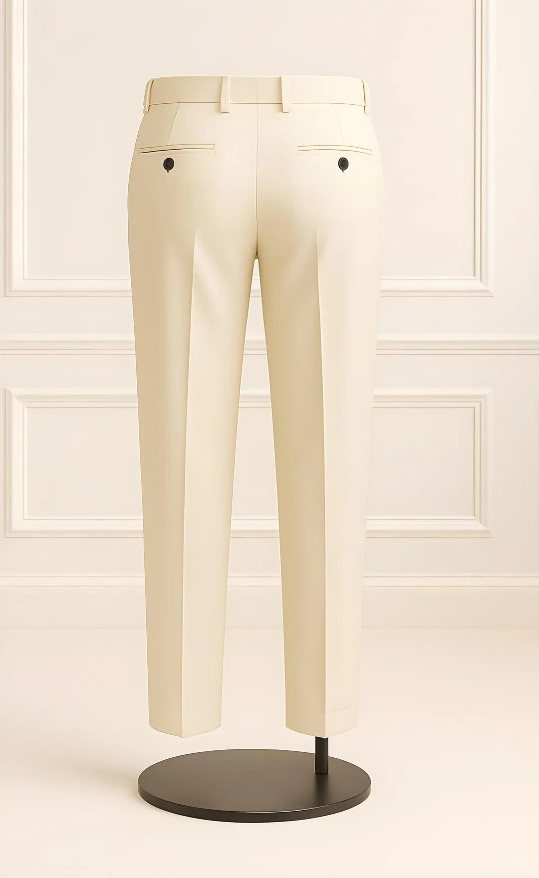 Ivory Formal Pants for Men – Slim Fit Wedding & Summer Trousers