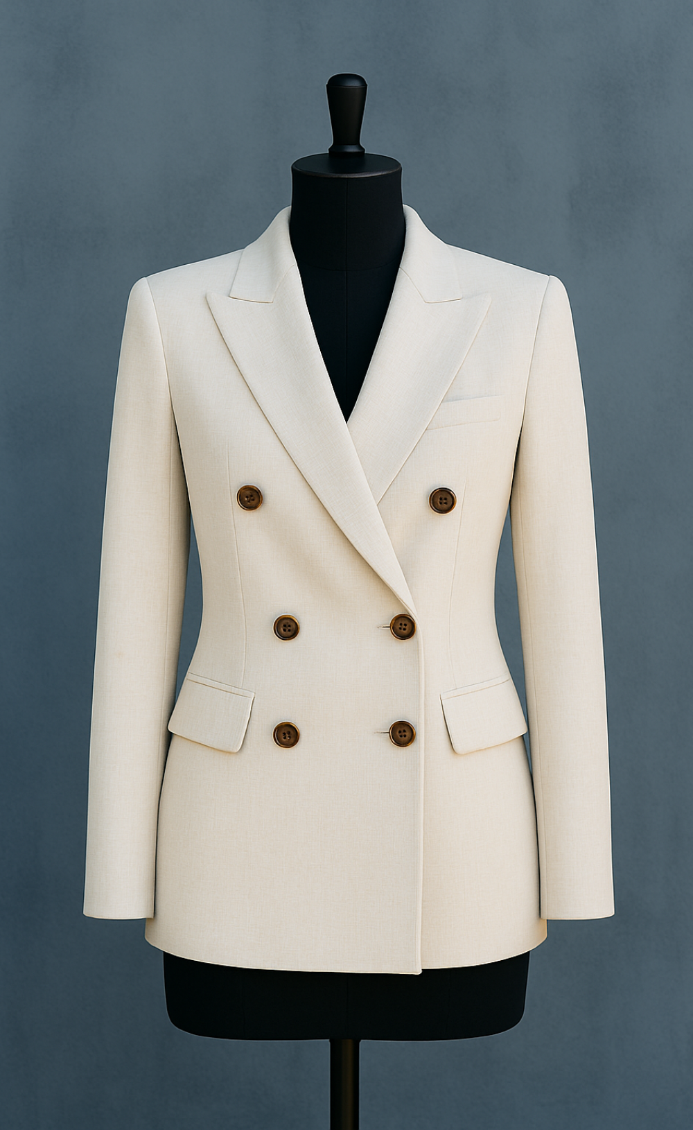 Beige Linen Double-Breasted Suit - Effortless Sophistication in Every Thread