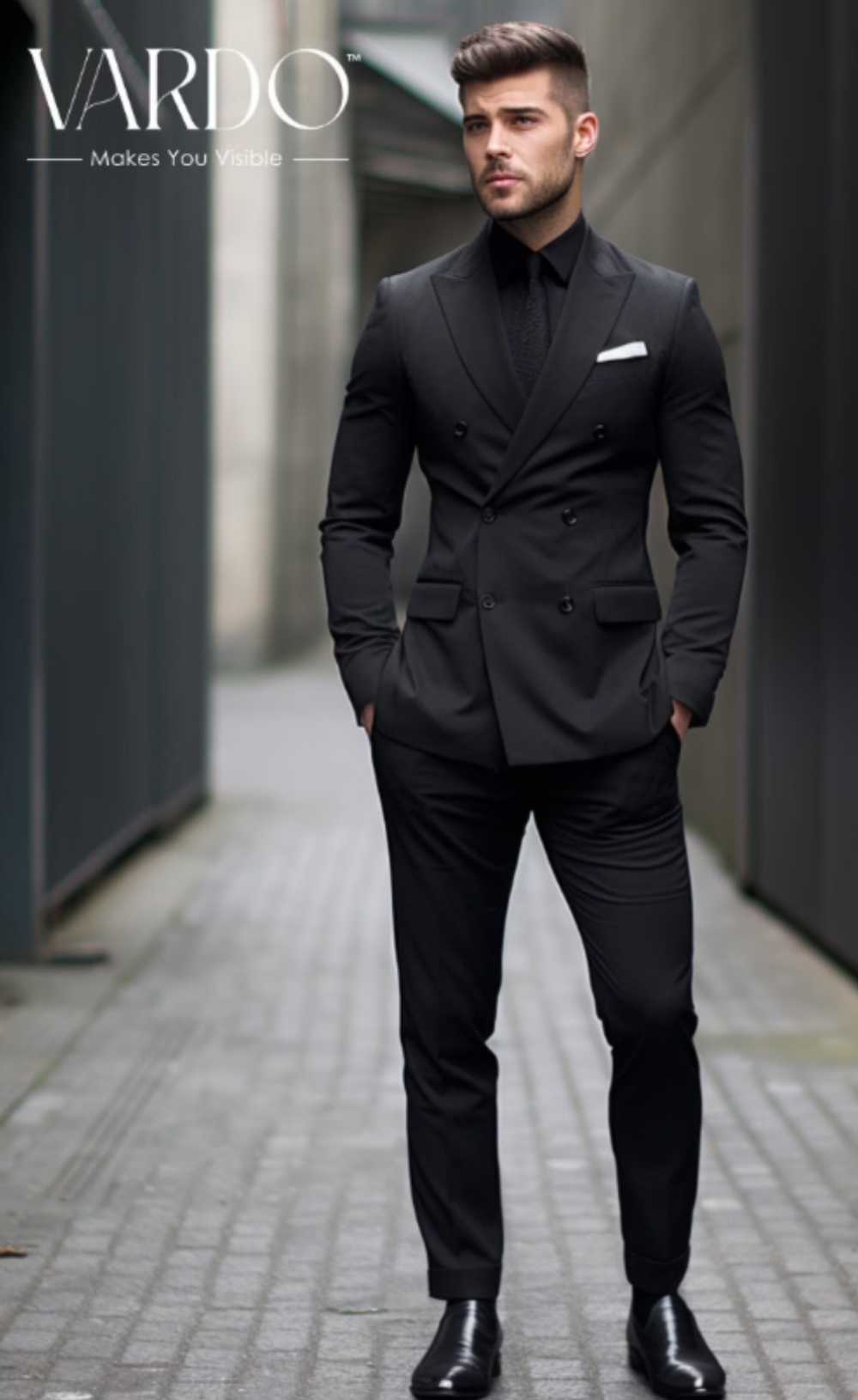 Slim Fit Mens Blazer Black Dress Jacket For Wedding Men's Black