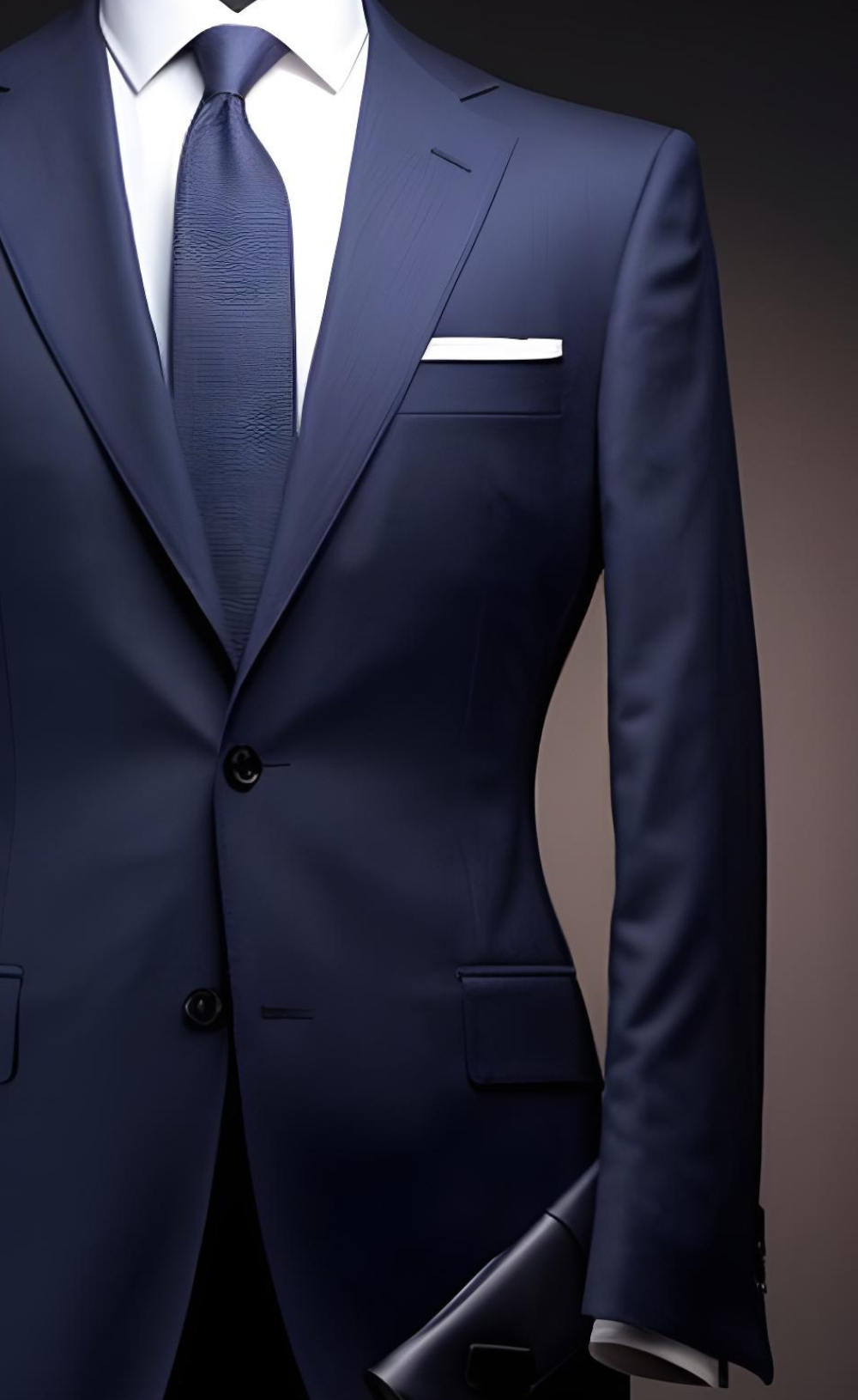 Modern Style Navy Blue Two Piece Suit for Men