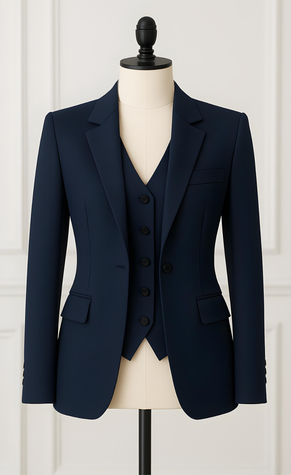 Navy Blue Three-Piece Suit – Classic Precision. Modern Power