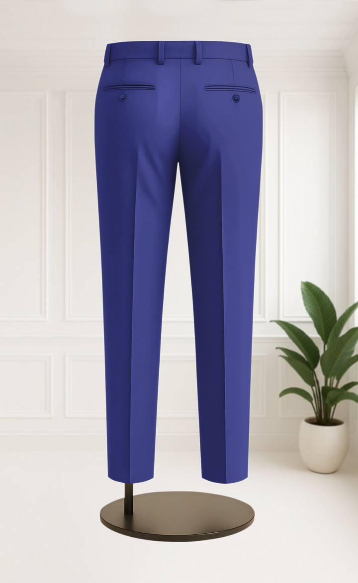 Black Jacquard 3-Piece Tuxedo with Royal Blue Satin Lapel & Pants