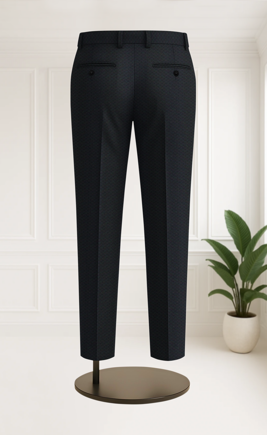 Dark Blue Double-Breasted Suit for Men – Premium Textured Fabric| Wedding, Business & Formal Wear | Vardo