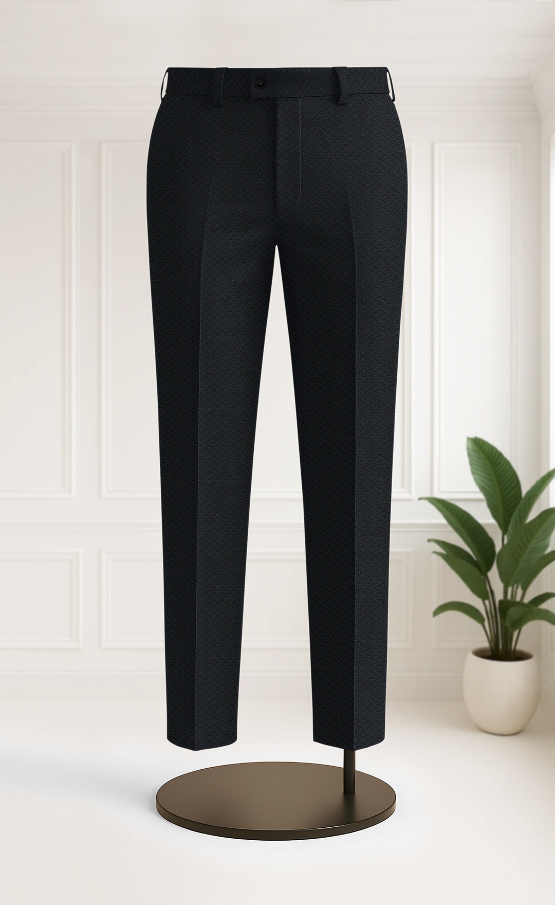 Dark Blue Double-Breasted Suit for Men – Premium Textured Fabric| Wedding, Business & Formal Wear | Vardo