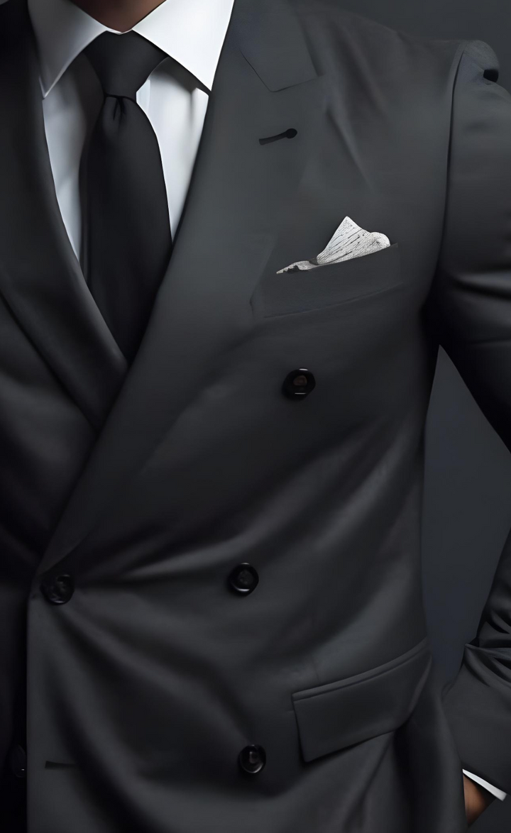 Premium Dark Grey Double Breasted Suit for Men
