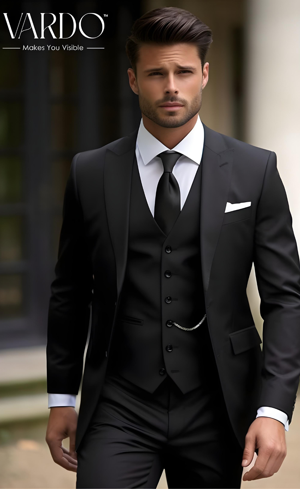 Men's 3 Piece Classic Suit Black - Three Piece Suit main image 0