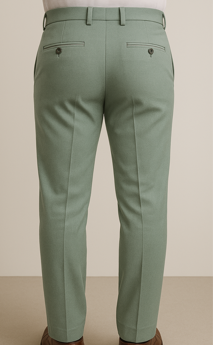 Men's Sage Green Double-Breasted Suit - Luxurious Tailored Fit Business Attire - Standout Formal Wear