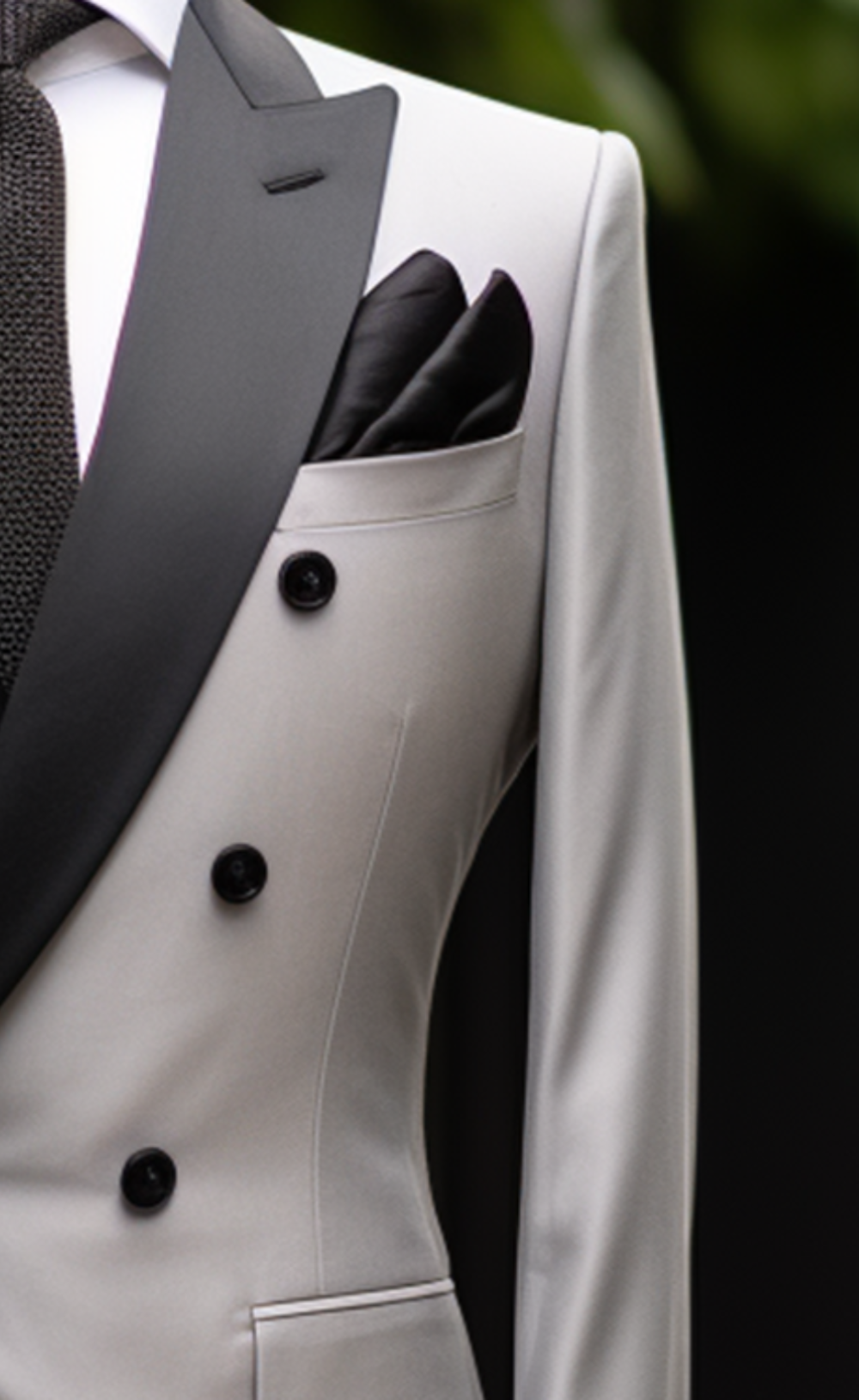 Stylish Premium Light Grey Double Breasted Business Suit for Men