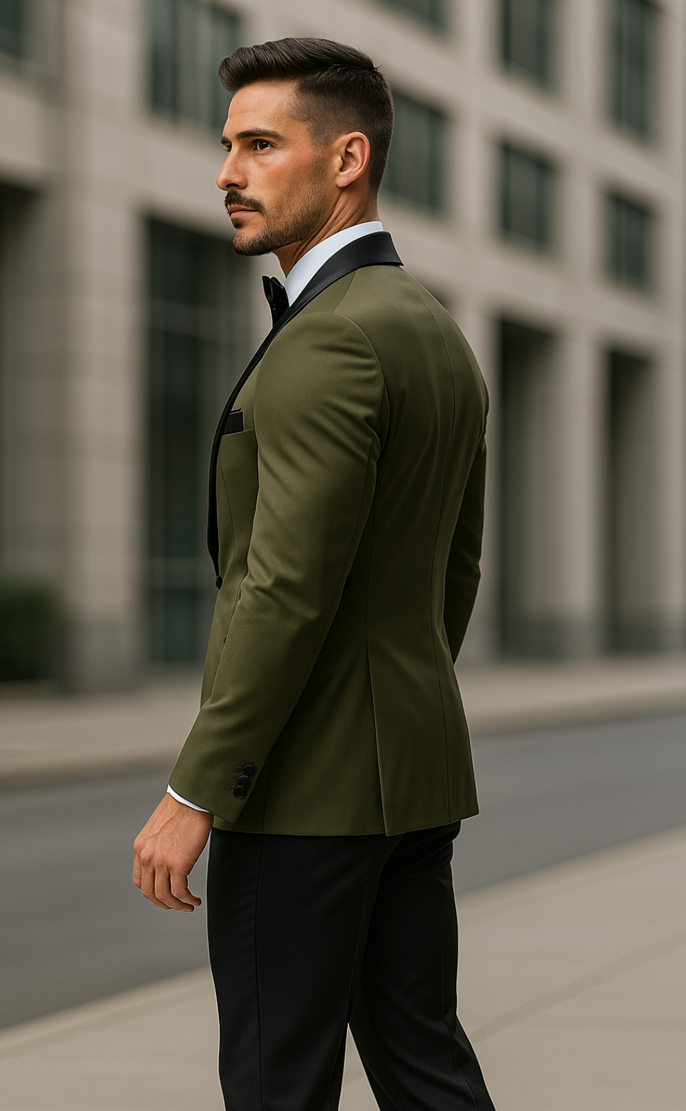 Khaki Green Tuxedo for Men - Stylish Classic Suit for Formal Events -Tailored Suit - The Rising Sun store, Vardo