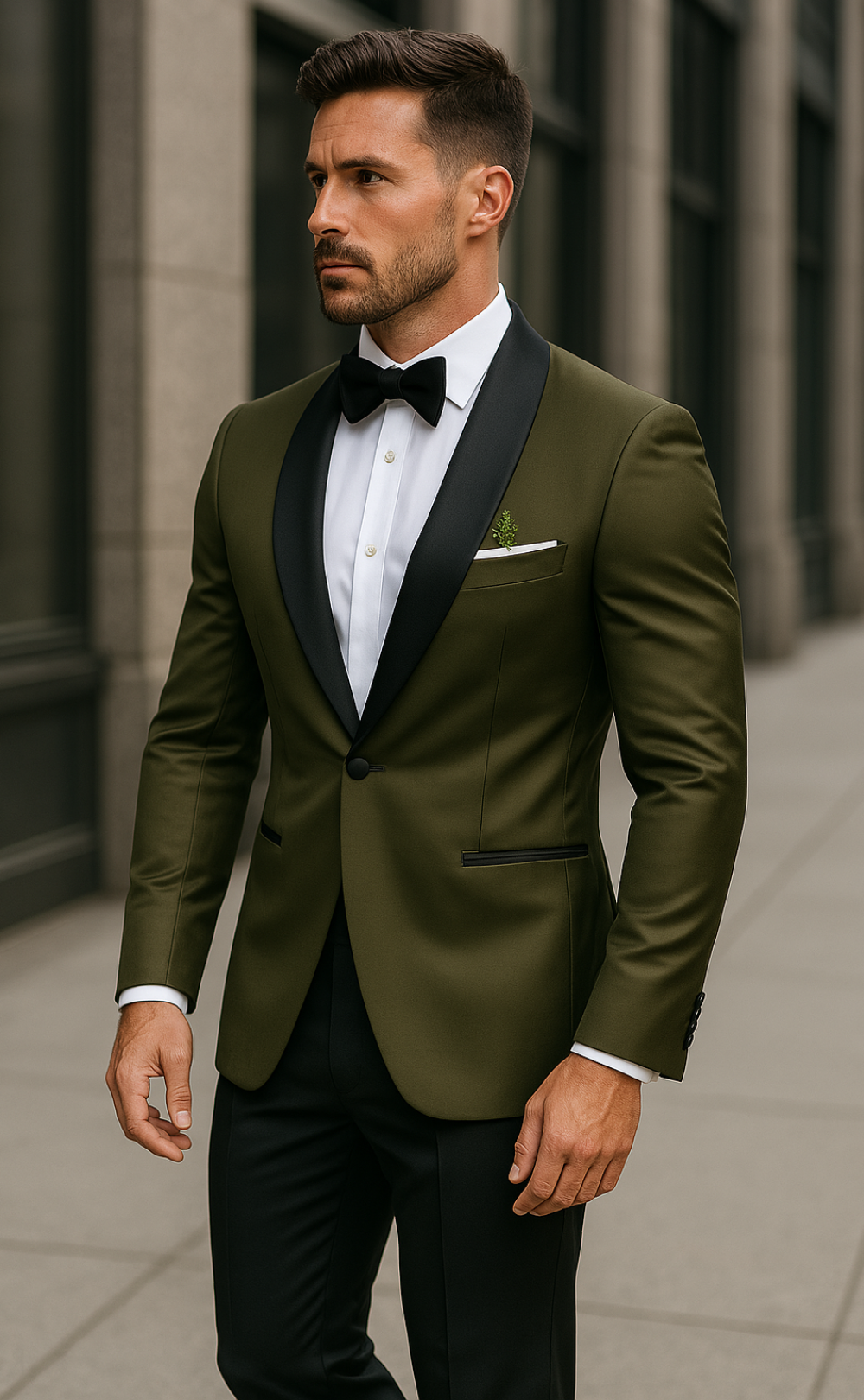 Khaki Green Tuxedo for Men - Stylish Classic Suit for Formal Events -Tailored Suit - The Rising Sun store, Vardo