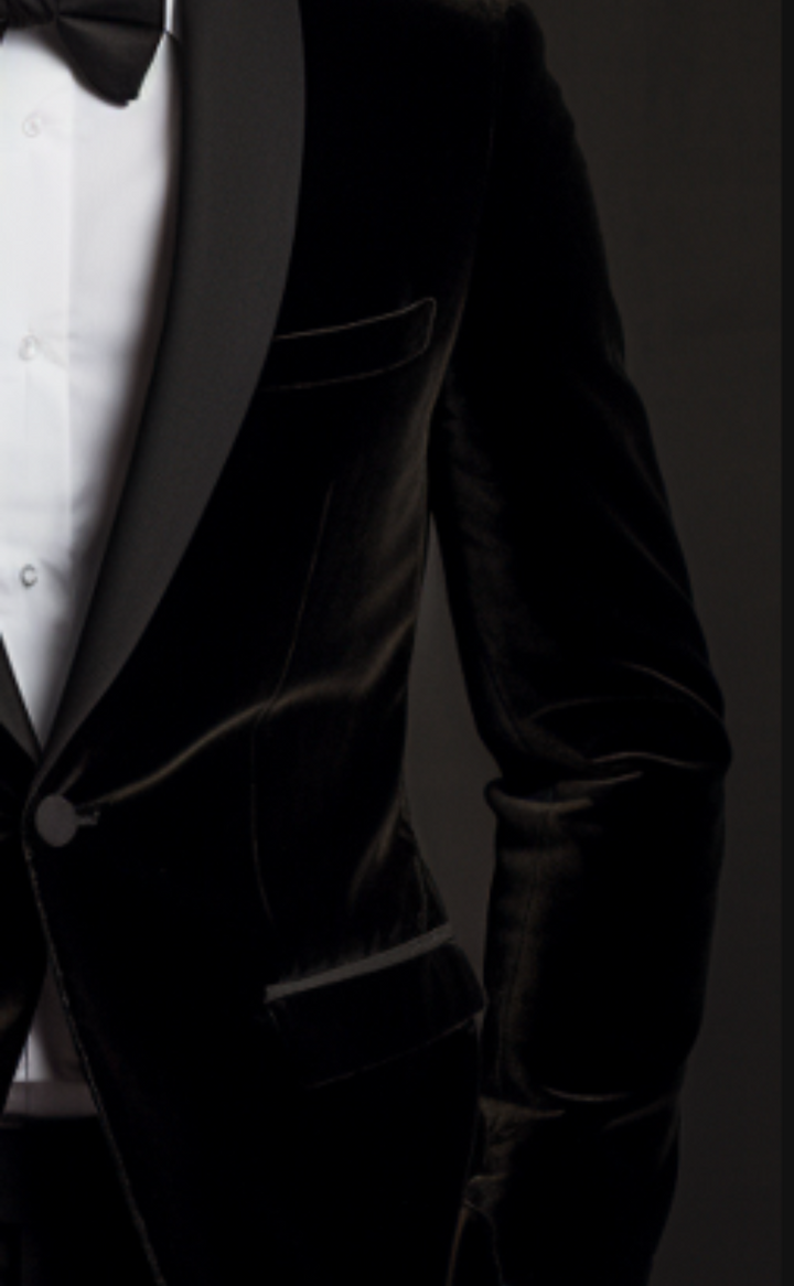 Classic Men's Black Velvet Jacket - Luxury Dinner Blazer