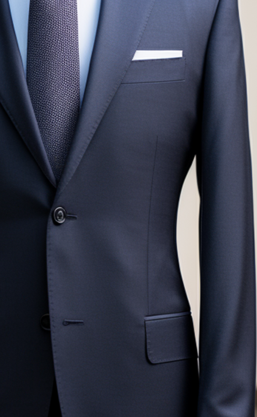 Formal Men's Suit for Weddings Navy Blue Two Piece Suit for Men