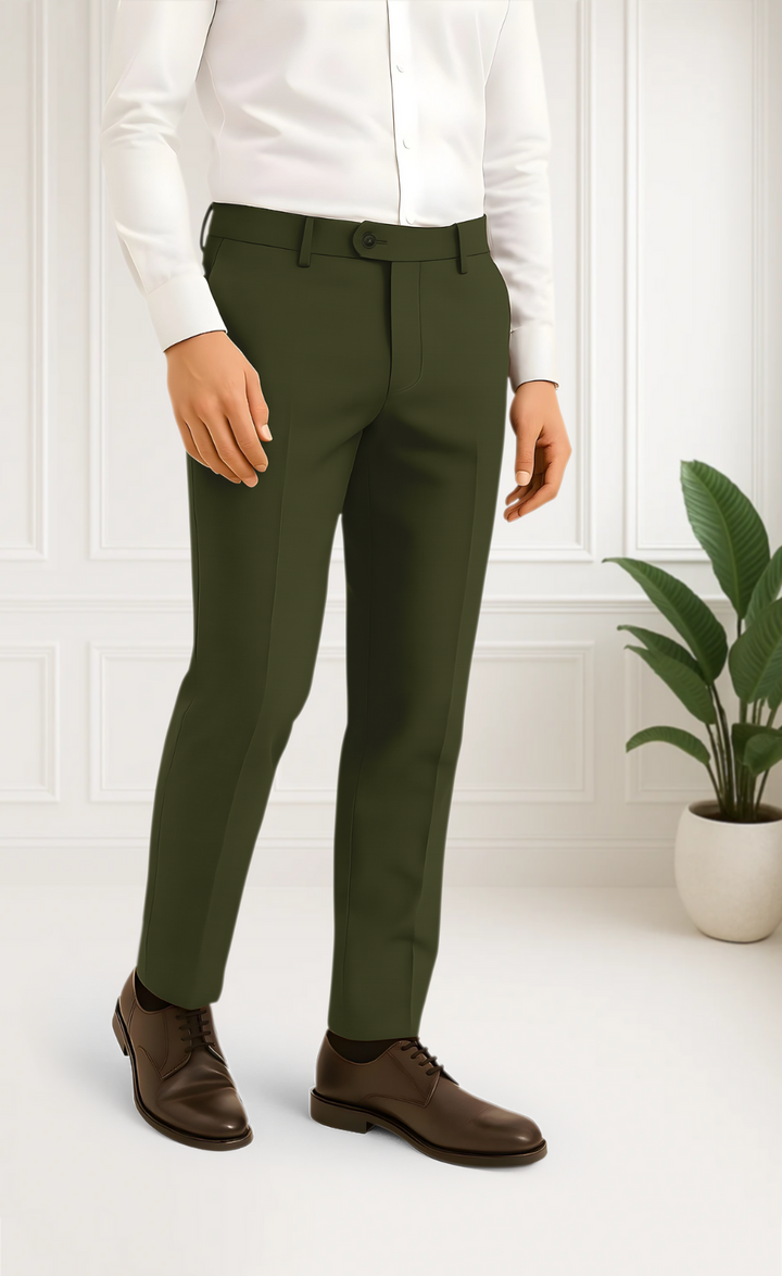 Khaki Green Men's Pants – Terry Rayon