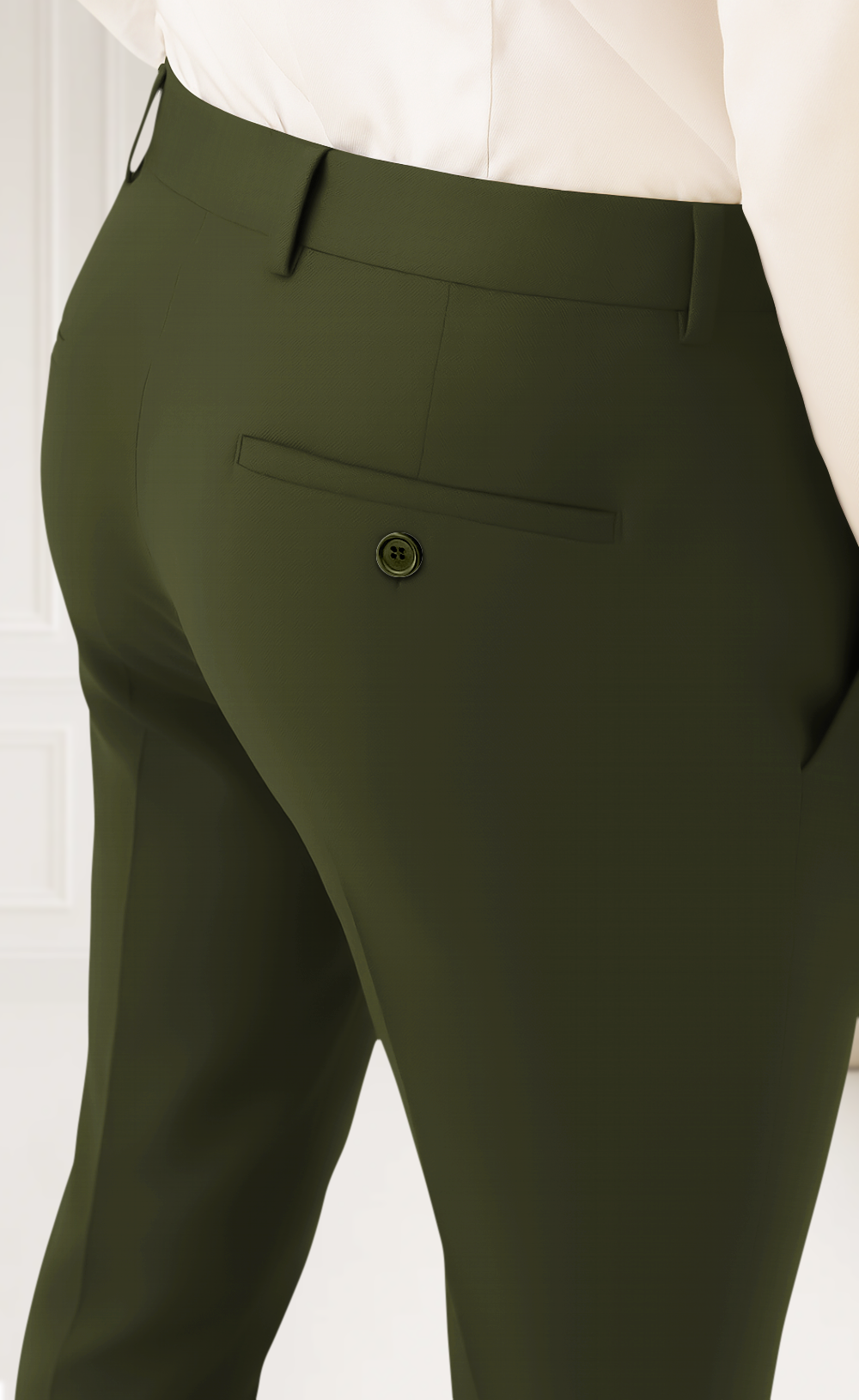 Khaki Green Men's Pants – Terry Rayon