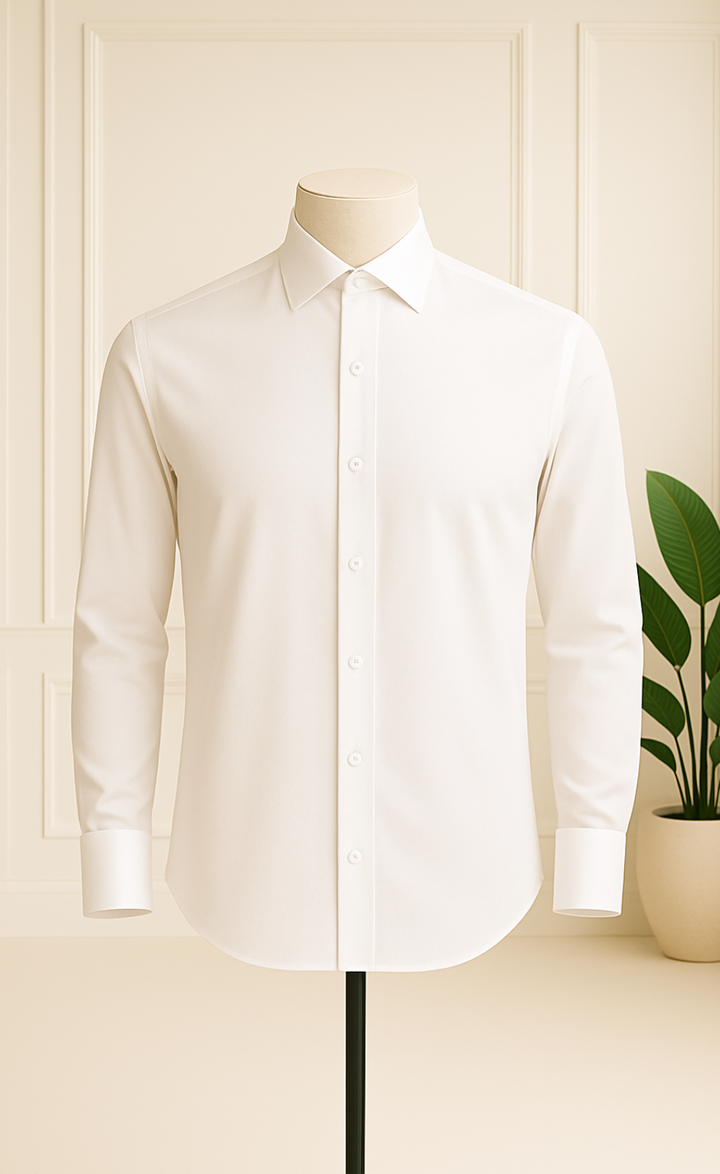 Premium White Formal Shirt for Men – Business Shirt for Daily Office & Wedding Wear