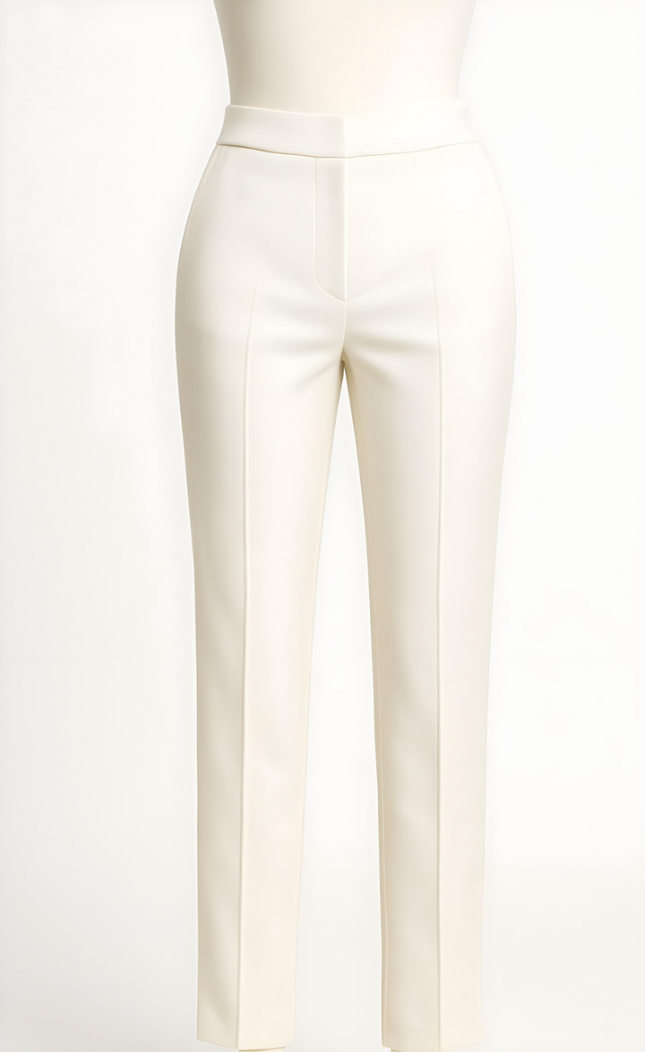 White Linen Double-Breasted Suit for Women – Bold & Breathable Elegance