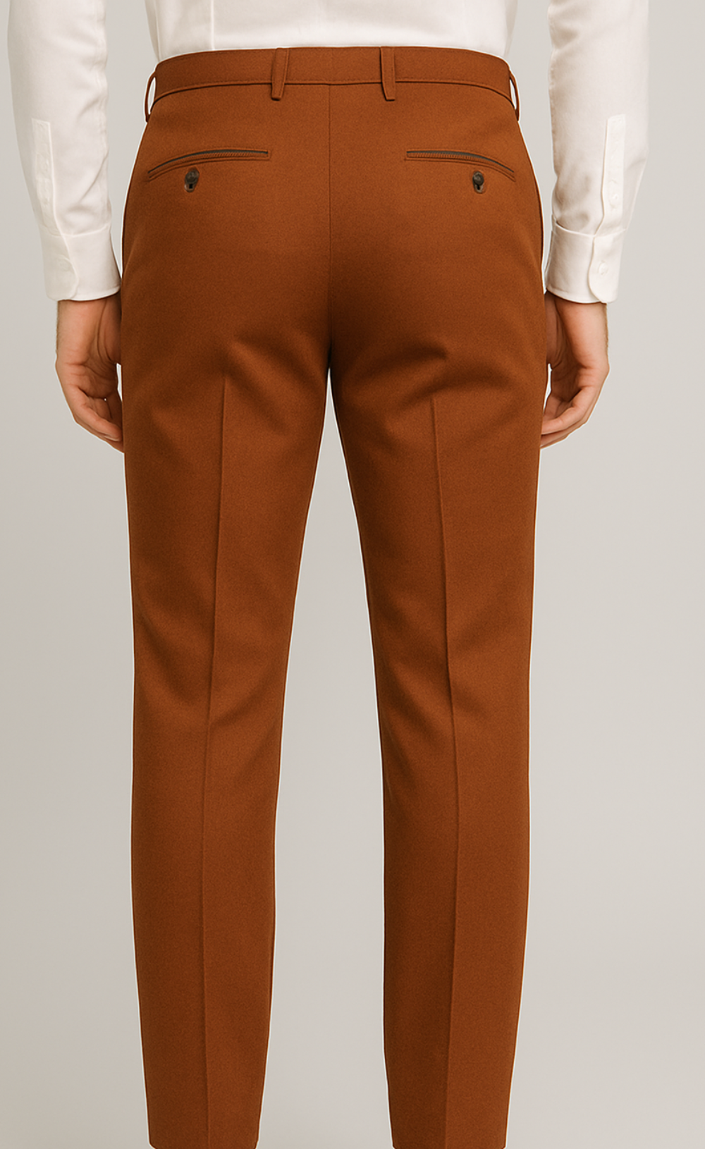BURNT ORANGE 2 PIECE SLIM FIT SUIT
