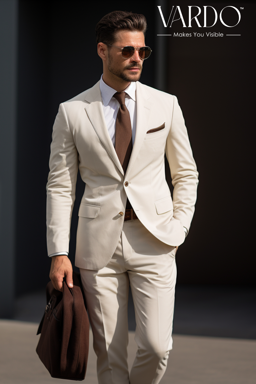 Cream suit mens deals