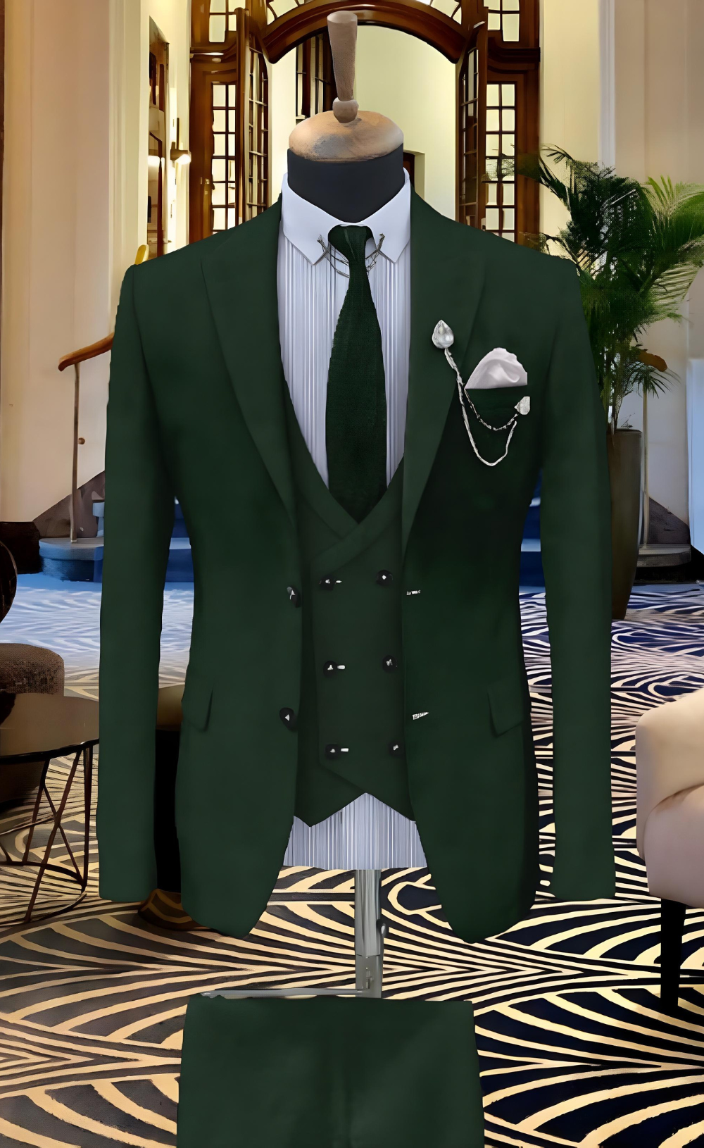 EMERALD GREEN SUIT 3-PIECE VARDO EMERALD GREEN SUIT 3-PIECE VARDO