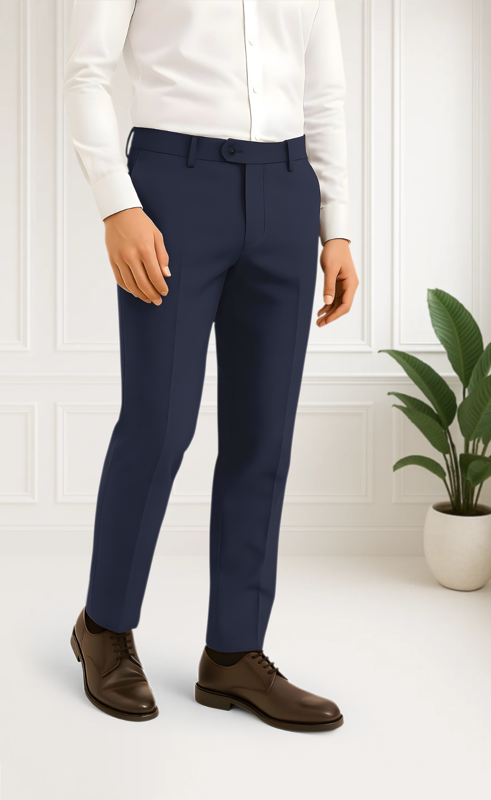 Navy Blue Men's Pants – Terry Rayon Navy Blue Men's Pants – Terry Rayon