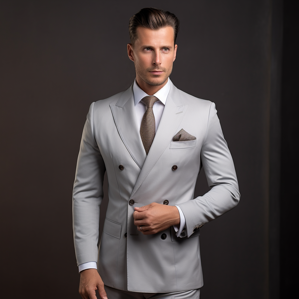Light grey double breasted blazer online