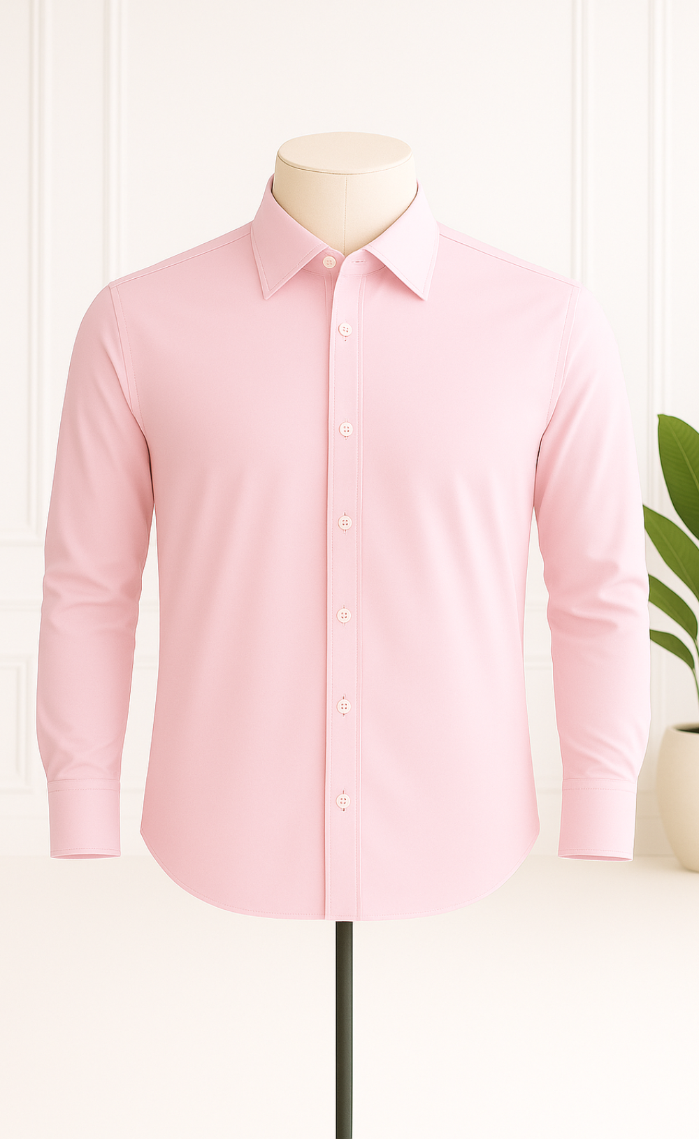 Light Pink Men’s Dress Shirt – Elegant, Versatile & Perfectly Tailored
